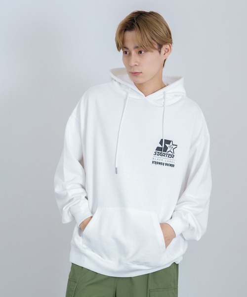 STARTER BLACK LABEL(スターターブラックレーベル)の「【SIDEWAY STANCE×STARTER BLACK LABEL】コラボ グラフィック プリント スウェット パーカー(パーカー・メンズ・ブラック/ホワイト・MEDIUM/X-LARGE/LARGE)」の3枚目の写真