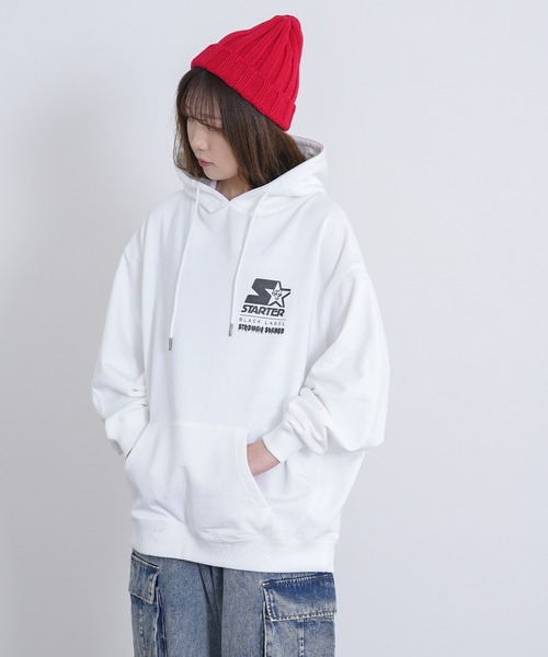 STARTER BLACK LABEL(スターターブラックレーベル)の「【SIDEWAY STANCE×STARTER BLACK LABEL】コラボ グラフィック プリント スウェット パーカー(パーカー・メンズ・ブラック/ホワイト・MEDIUM/X-LARGE/LARGE)」の6枚目の写真