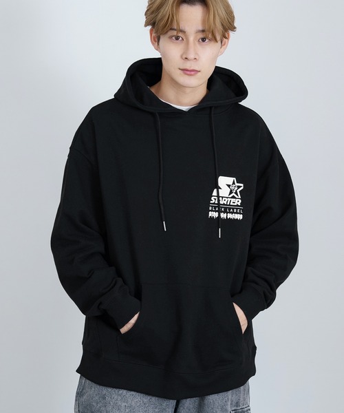 STARTER BLACK LABEL(スターターブラックレーベル)の「【SIDEWAY STANCE×STARTER BLACK LABEL】コラボ グラフィック プリント スウェット パーカー(パーカー・メンズ・ブラック/ホワイト・MEDIUM/X-LARGE/LARGE)」の9枚目の写真