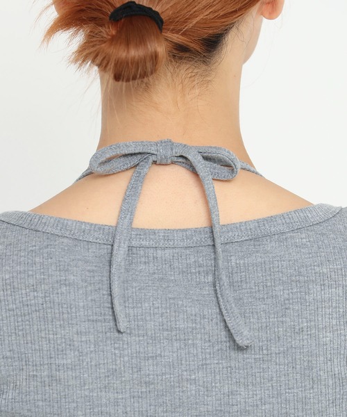 SPIRALGIRL（スパイラルガール）の「フロントボタン袖ギャザーアンサンブルトップス（Tシャツ/カットソー・レディース・イエロー/グレー/ブラック・FREE）」の9枚目の写真