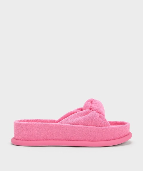 CHARLES & KEITH(チャールズ & キース)の「Loey ローイー テクスチャー ノットスライド(サンダル・レディース・ベージュ/ピンク・22.5cm/23cm/23.5cm/24.5cm/25cm/25.5cm)」の11枚目の写真