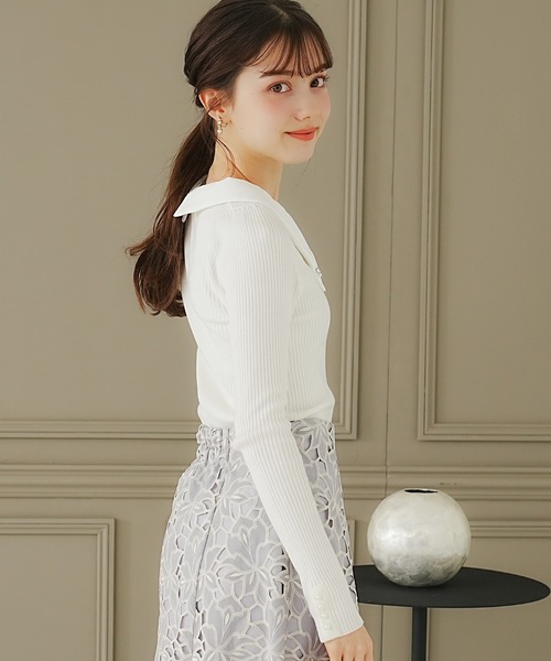 ASTORIA ODIER（アストリアオディール）の「二枚衿ビジュー付