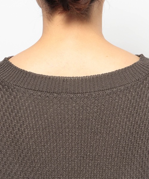 mysty woman(ミスティウーマン)の「ボリュームスリーブカノコ編みプルオーバー 108220(Tシャツ/カットソー・レディース・チャコールグレー/イエロー/アイボリー・FREE)」の12枚目の写真