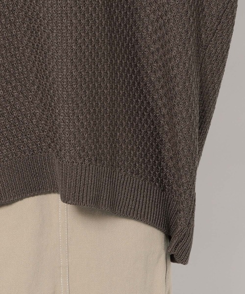 mysty woman(ミスティウーマン)の「ボリュームスリーブカノコ編みプルオーバー 108220(Tシャツ/カットソー・レディース・チャコールグレー/イエロー/アイボリー・FREE)」の15枚目の写真