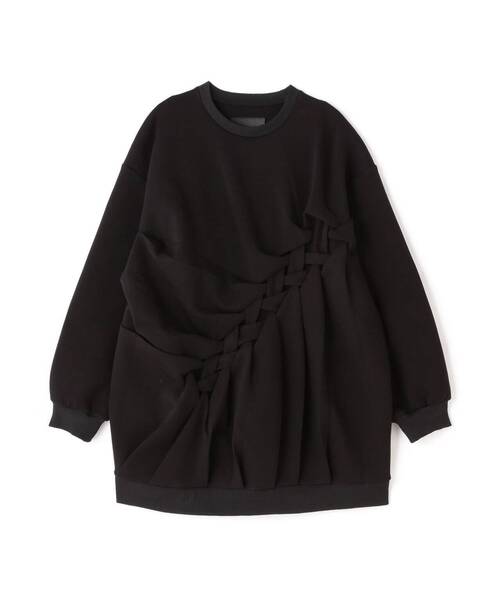 AULA(アウラ)の「AULA/アウラ/Smocking Pullover(スウェット・レディース・ホワイト/ブラック・F)」の3枚目の写真