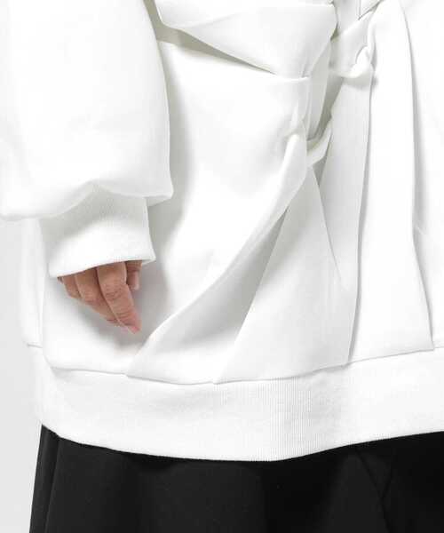 AULA(アウラ)の「AULA/アウラ/Smocking Pullover(スウェット・レディース・ホワイト/ブラック・F)」の14枚目の写真
