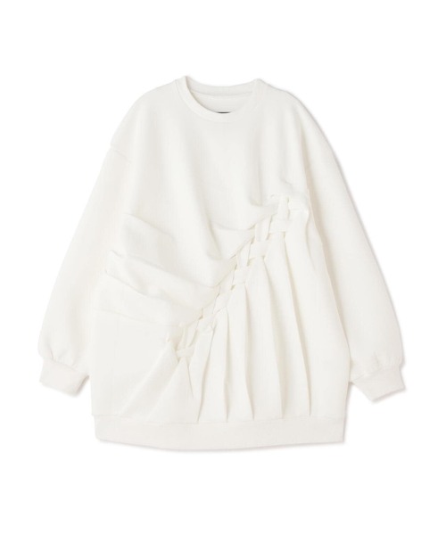 AULA(アウラ)の「AULA/アウラ/Smocking Pullover(スウェット・レディース・ホワイト/ブラック・F)」の15枚目の写真