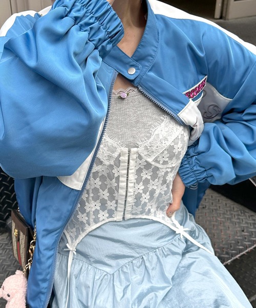 Alley by w closet（アリーバイダブルクローゼット）の「【Alley】総レースコルセットビスチェ（キャミソール・レディース・オフホワイト/ラベンダー/ブラック・FREE）」の7枚目の写真