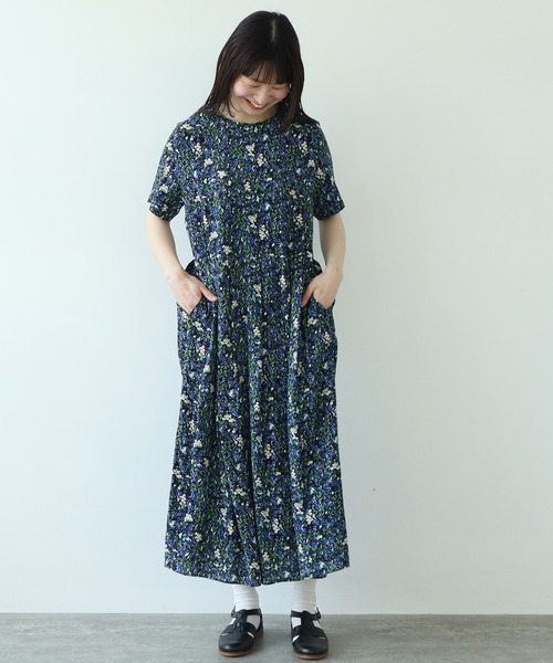 bulle de savon アリッサム プリント ワンピース bulle de savon（ビュルデサボン）の「アリッサム プリント