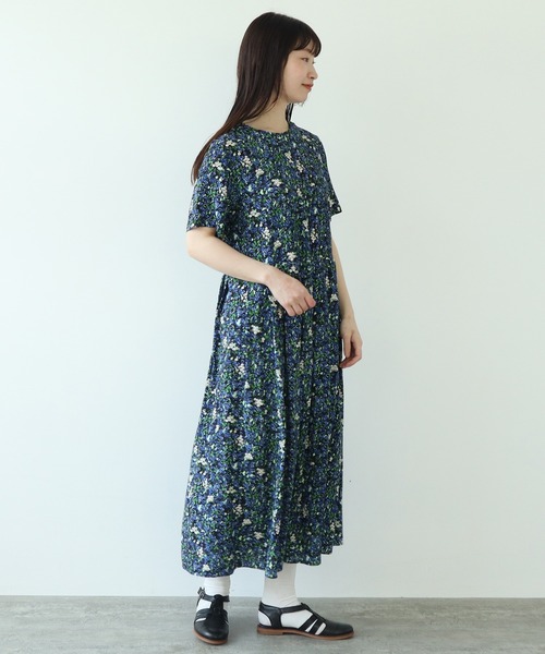 新品【bulle de savon 】アリッサム プリント ワンピース bulle de savon（ビュルデサボン）の「アリッサム プリント
