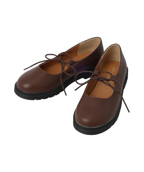 ehka sopo（エヘカソポ）の「リボンストラップシューズ（その他シューズ・レディース・ブラック/ブラウン/キナリ・L/M）」の18枚目の写真