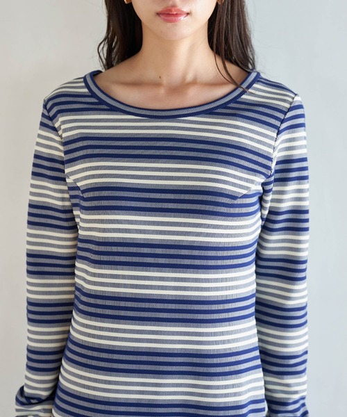 VIS（ビス）の「ジャガードマルチボーダーカットワンピ（ワンピース・レディース・ブラック系その他/グリーン系その他/ブルー系その他・FREE）」の19枚目の写真