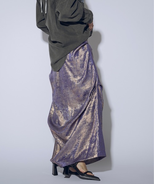 Ezick（エジック）の「Drape tack 箔プリントスカート（スカート・レディース・シルバー/ゴールド/その他・FREE）」の11枚目の写真