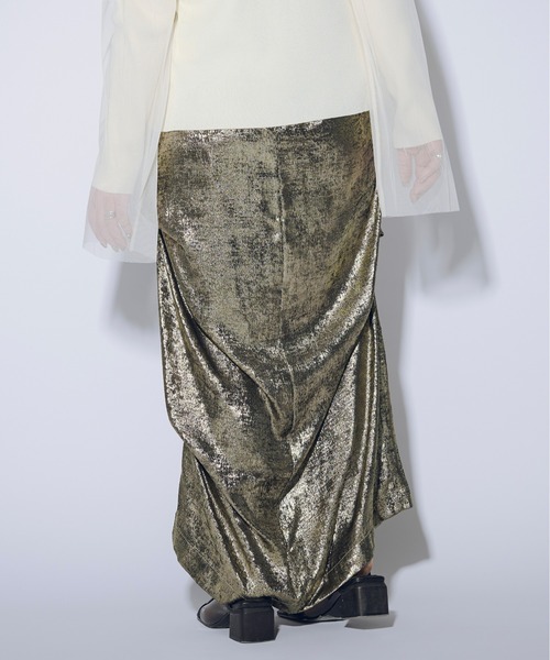 Ezick（エジック）の「Drape tack 箔プリントスカート（スカート・レディース・シルバー/ゴールド/その他・FREE）」の21枚目の写真