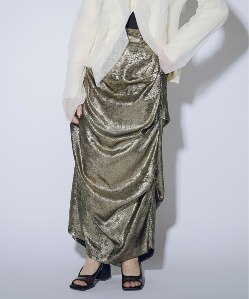 Ezick（エジック）の「Drape tack 箔プリントスカート（スカート・レディース・シルバー/ゴールド/その他・FREE）」の19枚目の写真