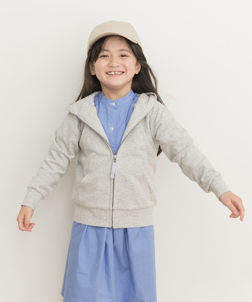 URBAN RESEARCH DOORS（アーバンリサーチドアーズ）の「裏毛ジップパーカー(KIDS)（パーカー・キッズ・グレー/ブルー・135/120/105）」の5枚目の写真