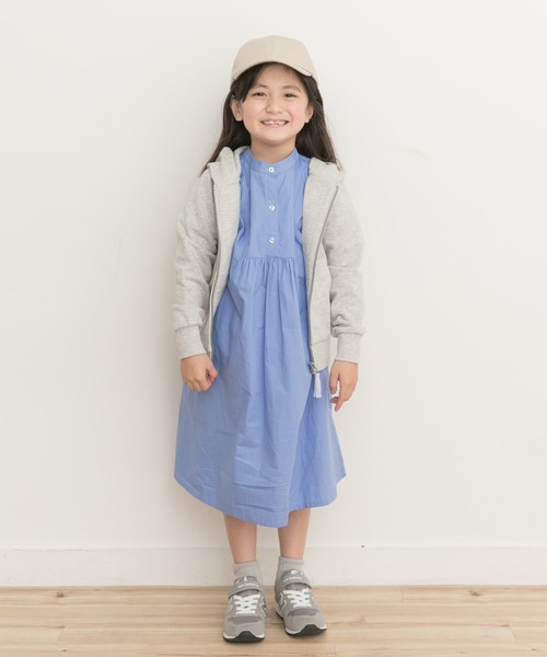 URBAN RESEARCH DOORS（アーバンリサーチドアーズ）の「裏毛ジップパーカー(KIDS)（パーカー・キッズ・グレー/ブルー・135/120/105）」の6枚目の写真