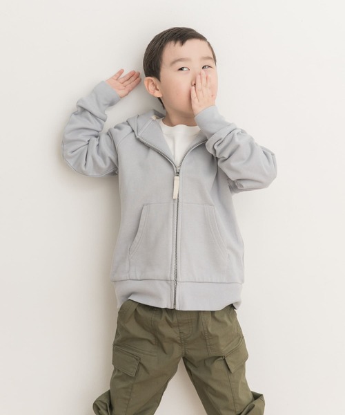 URBAN RESEARCH DOORS（アーバンリサーチドアーズ）の「裏毛ジップパーカー(KIDS)（パーカー・キッズ・グレー/ブルー・135/120/105）」の10枚目の写真