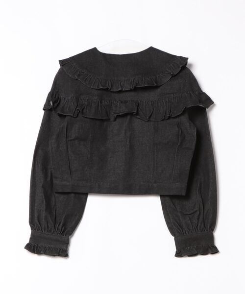 Honey Cinnamon（ハニーシナモン）の「くるみボタンフリルGジャン（その他アウター・レディース・インディゴブルー/ブラック・FREE）」の15枚目の写真