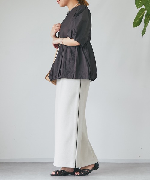 un dix cors（アンディコール）の「シアーオーガンブラウス（シャツ/ブラウス・レディース・オフホワイト/ネイビー/ブラウン・FREE）」の20枚目の写真