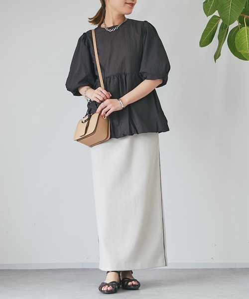 un dix cors（アンディコール）の「シアーオーガンブラウス（シャツ/ブラウス・レディース・オフホワイト/ネイビー/ブラウン・FREE）」の22枚目の写真