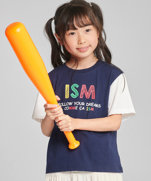 COMME CA ISM（コムサイズム）の「グラフィックプリント 半袖Tシャツ（Tシャツ/カットソー・キッズ・ブラック/ライラック/ホワイト×ネイビー/オートミール/ネイビー×ホワイト/ミント・100cm/110cm/120cm/130cm/140cm/150cm）」の5枚目の写真
