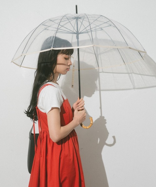 VANNIE U(ヴァニーユー)の「バンブークリアアンブレラ(長傘・レディース・グレー/ブラウン/ホワイト・FREE)」の6枚目の写真