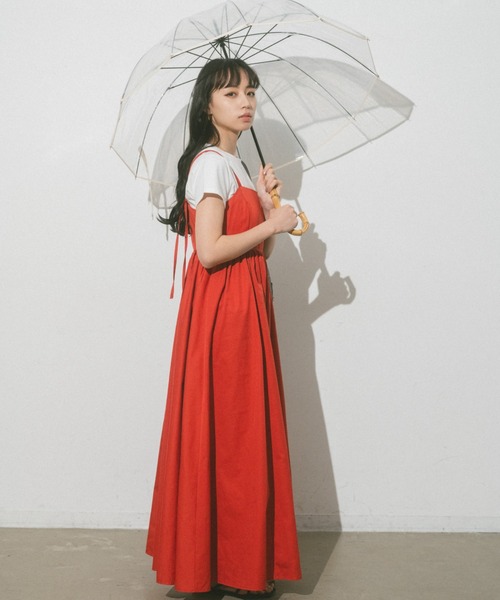 VANNIE U(ヴァニーユー)の「バンブークリアアンブレラ(長傘・レディース・グレー/ブラウン/ホワイト・FREE)」の9枚目の写真