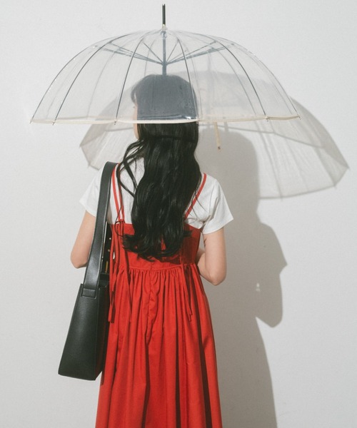 VANNIE U(ヴァニーユー)の「バンブークリアアンブレラ(長傘・レディース・グレー/ブラウン/ホワイト・FREE)」の7枚目の写真