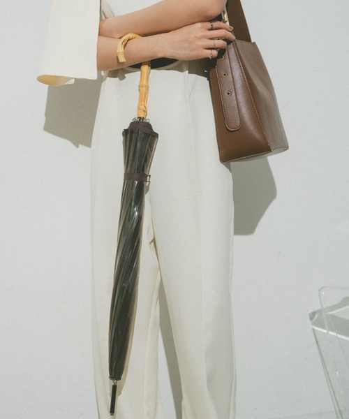 VANNIE U(ヴァニーユー)の「バンブークリアアンブレラ(長傘・レディース・グレー/ブラウン/ホワイト・FREE)」の10枚目の写真