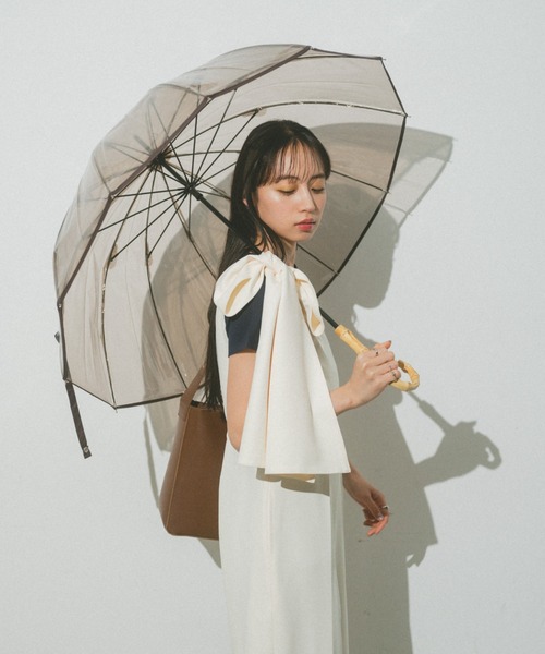 VANNIE U(ヴァニーユー)の「バンブークリアアンブレラ(長傘・レディース・グレー/ブラウン/ホワイト・FREE)」の13枚目の写真