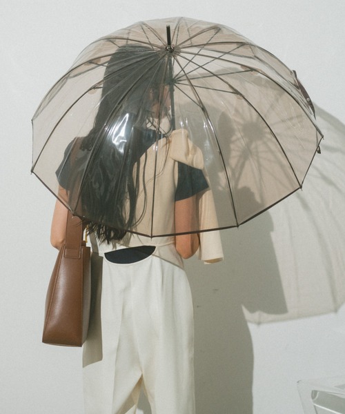 VANNIE U(ヴァニーユー)の「バンブークリアアンブレラ(長傘・レディース・グレー/ブラウン/ホワイト・FREE)」の12枚目の写真