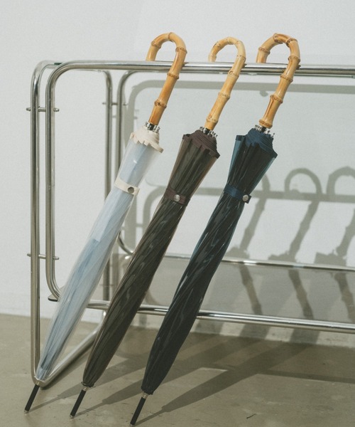 VANNIE U(ヴァニーユー)の「バンブークリアアンブレラ(長傘・レディース・グレー/ブラウン/ホワイト・FREE)」の15枚目の写真