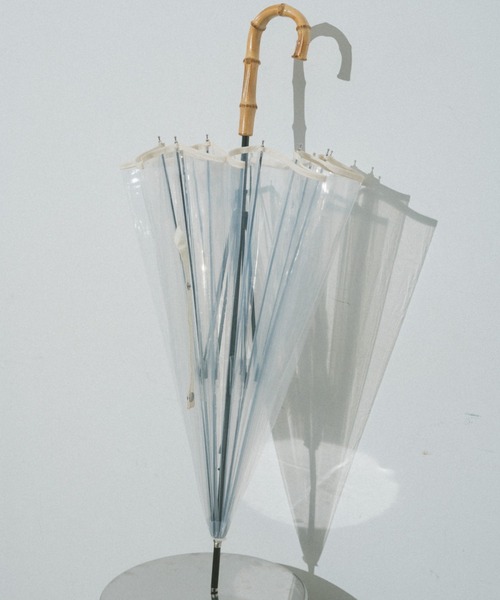 VANNIE U(ヴァニーユー)の「バンブークリアアンブレラ(長傘・レディース・グレー/ブラウン/ホワイト・FREE)」の19枚目の写真