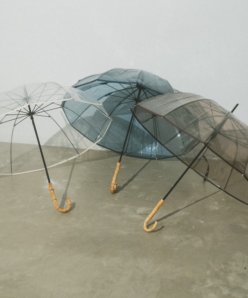 VANNIE U(ヴァニーユー)の「バンブークリアアンブレラ(長傘・レディース・グレー/ブラウン/ホワイト・FREE)」の17枚目の写真