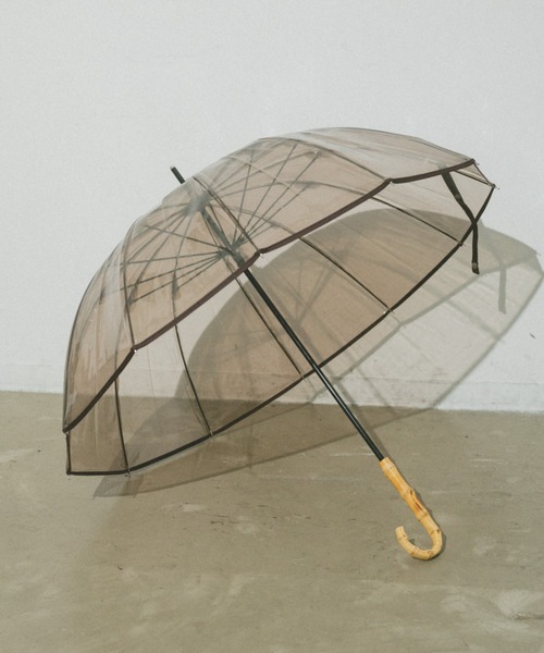 VANNIE U(ヴァニーユー)の「バンブークリアアンブレラ(長傘・レディース・グレー/ブラウン/ホワイト・FREE)」の18枚目の写真