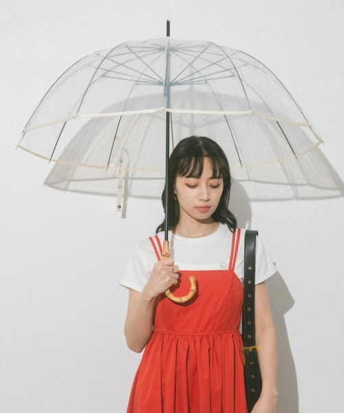 VANNIE U(ヴァニーユー)の「バンブークリアアンブレラ(長傘・レディース・グレー/ブラウン/ホワイト・FREE)」の21枚目の写真