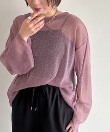 apres jour mignon | ラメチュールシアートップス【ZOZOTOWN限定アイテム】(Tシャツ/カットソー)