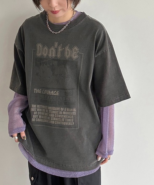 apres jour mignon（アプレジュールミニョン）の「ラメチュールシアートップス【ZOZOTOWN限定アイテム】（Tシャツ/カットソー・レディース・ピンク/パープル/ブラック/ブルー/グレー・フリー/X-LARGE）」の15枚目の写真