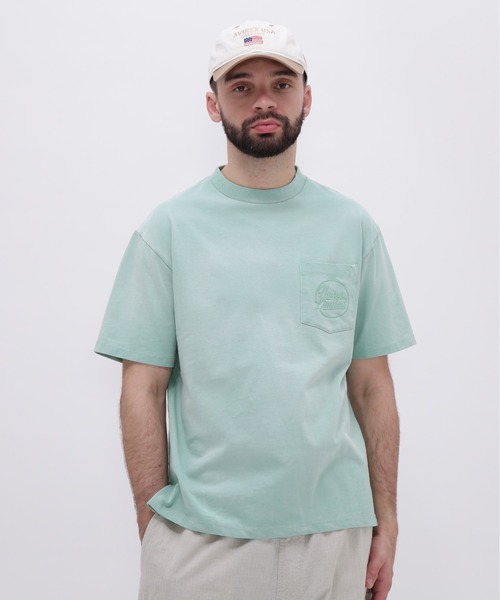 AVIREX（アヴィレックス）の「DISCHARGE POCKET T-SHIRT / ディスチャージ ポケット Tシャツ / AVIREX / アヴィレックス（Tシャツ/カットソー・メンズ・レッド/ミント/チャコールグレー・XX-LARGE/X-LARGE/LARGE/MEDIUM/2XL/XL/L/M）」の7枚目の写真