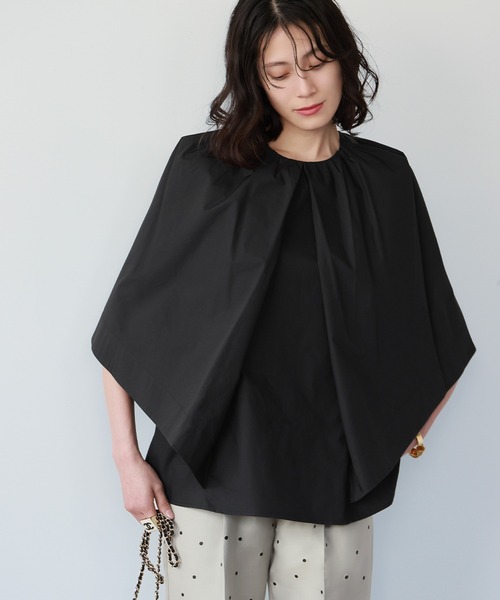 ELFRANK(エルフランク)の「2WAYラッフルブラウス【綿100%使用】(シャツ/ブラウス・レディース・オフホワイト/ブラック/カーキ・FREE)」の3枚目の写真