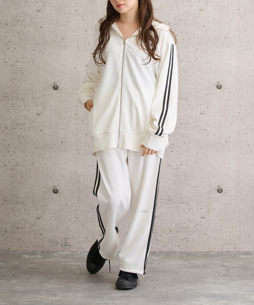NORA(ノラ)の「NORA/ノラ/ジャージラインパンツ(その他パンツ・レディース・ホワイト/グレー系その他3/チャコールグレー・M/L/XL)」の15枚目の写真