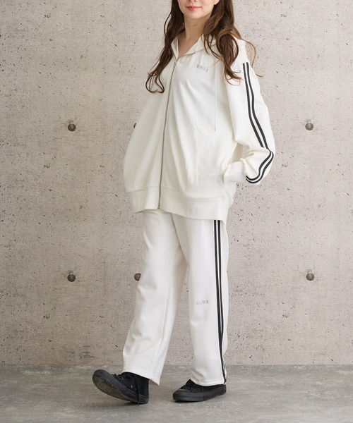 NORA(ノラ)の「NORA/ノラ/ジャージラインパンツ(その他パンツ・レディース・ホワイト/グレー系その他3/チャコールグレー・M/L/XL)」の22枚目の写真