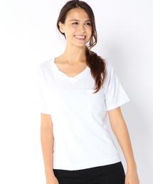 coen | VネックスラブポケットTシャツ(Tシャツ/カットソー)