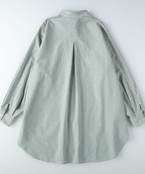 BACK NUMBER(バックナンバー)の「【BACK NUMBER】ビッグシルエット長袖シャツ(シャツ/ブラウス・レディース・ブルー/ネイビー/キナリ/グリーン・フリー)」の13枚目の写真