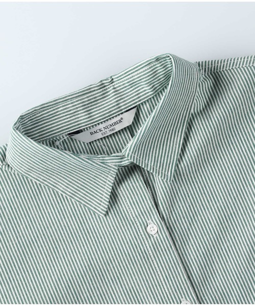 BACK NUMBER(バックナンバー)の「【BACK NUMBER】ビッグシルエット長袖シャツ(シャツ/ブラウス・レディース・ブルー/ネイビー/キナリ/グリーン・フリー)」の14枚目の写真