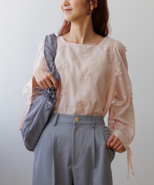 yori ヨリ Vネックファーショートコート オフホワイト