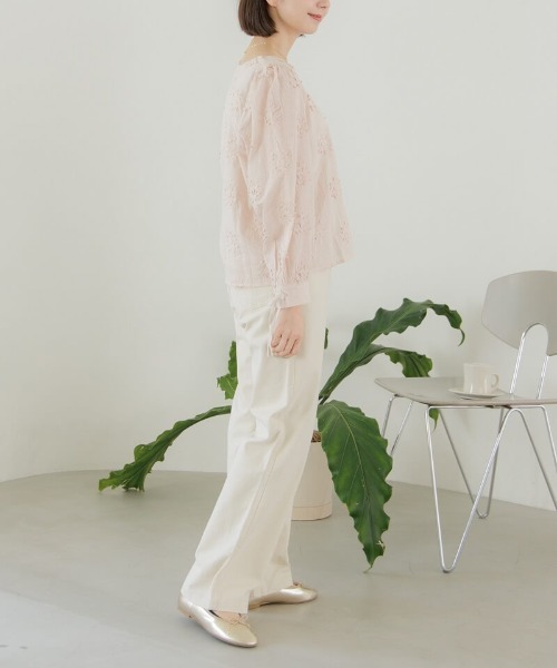 flower（フラワー）の「ボタニカルイーエムビーブラウス（シャツ/ブラウス・レディース・ホワイト/ピンク/ブルー・FREE）」の7枚目の写真