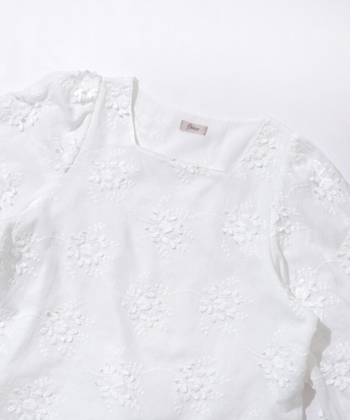 flower（フラワー）の「ボタニカルイーエムビーブラウス（シャツ/ブラウス・レディース・ホワイト/ピンク/ブルー・FREE）」の17枚目の写真