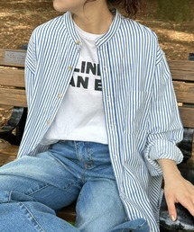 CIAOPANIC TYPY | リネンレーヨンバンドカラーシャツ(シャツ/ブラウス)